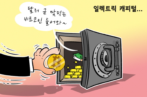 [블록만평] 비트코인은 달러, 금 맞먹는 가치 저장소