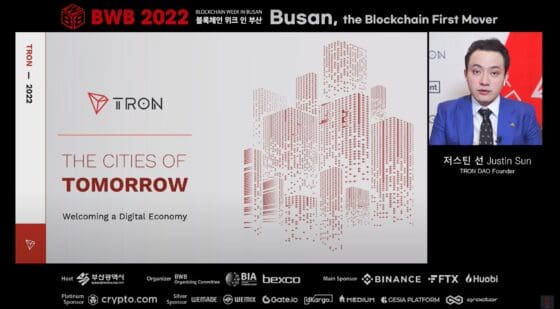 [BWB2022] “암호화폐, 글로벌 금융 사각지대 인프라로 활용되어 갈 것” — 저스틴 선