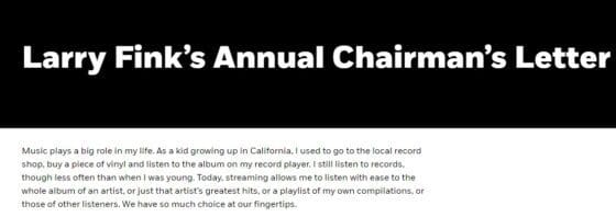 블랙록 CEO 래리 핑크 연례서한 “자산토큰화 STO 긍정적, 시장효율성 개선할 수 있다”