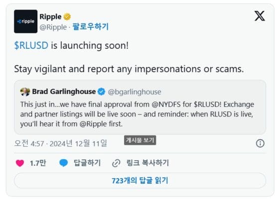 리플, 스테이블코인 출시 앞두고 경계 태세 돌입한 까닭은