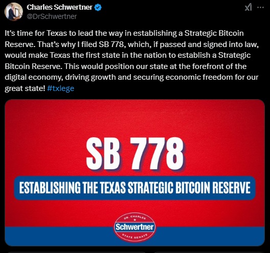 [주요 뉴스] 텍사스, 비트코인 준비금 구축 법안 발의