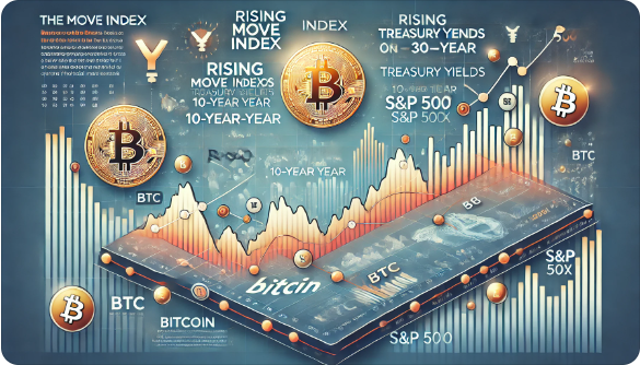 [주요 뉴스] MOVE 지수 상승, 비트코인과 뉴욕 증시에 부정적 영향 가능성