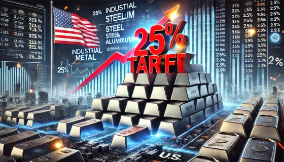 [주요 뉴스] 도널드 트럼프, 철강·알루미늄 25% 관세 부과로 산업용 금속 가격 급등