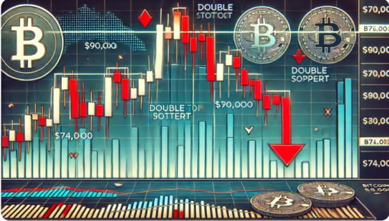 [주요 뉴스] 비트코인 더블 톱 패턴 지지선 붕괴, 7만4000달러가 다음 주요 지지선