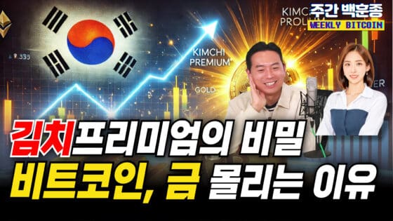 [영상] 김치 프리미엄, 금값 상승, 비트코인 미래 전망 분석 (주간 백훈종)
