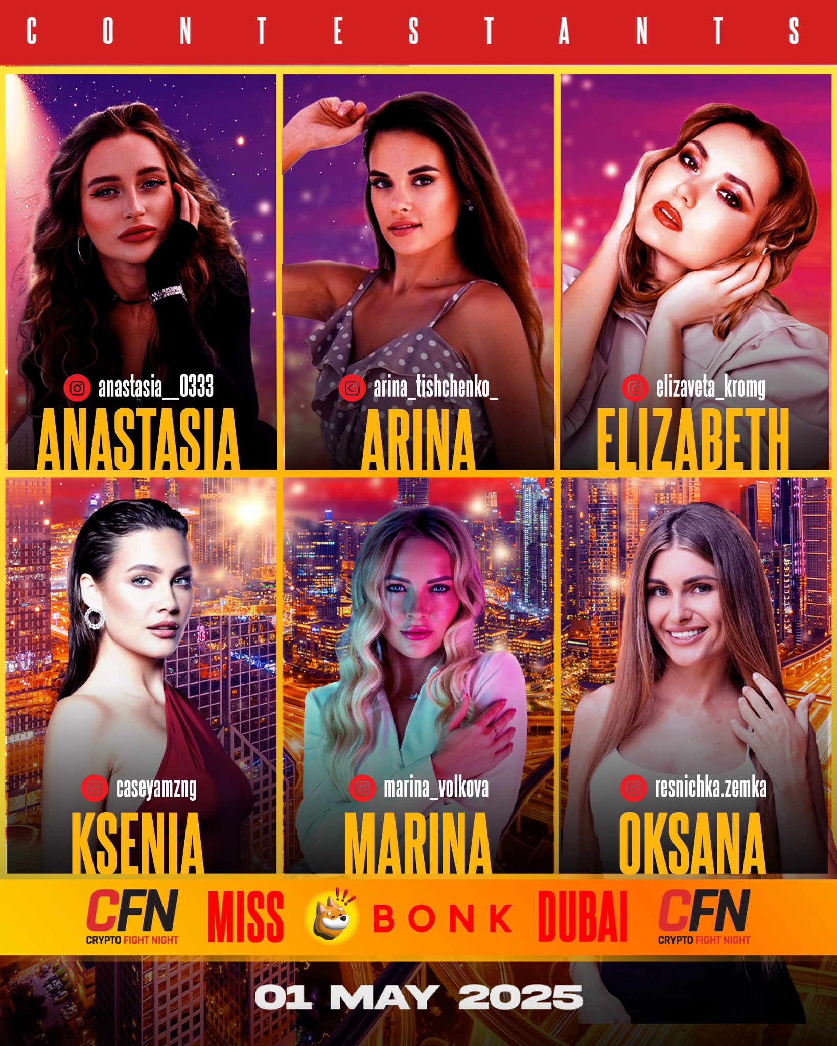 미스 봉크 두바이 팜플렛, X Bonk