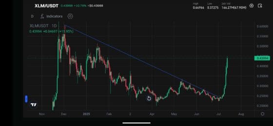 XLM 100% 급등, 나만 못 탔나?…스텔라루멘에 무슨 일이
