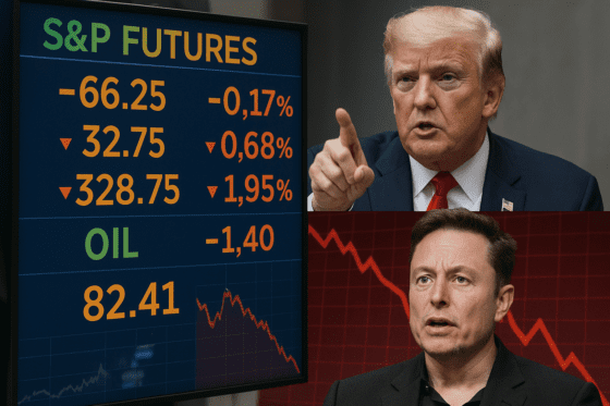 [뉴욕 개장 전 점검] 트럼프 관세 경고에 증시 선물 하락…머스크 창당 발표에 테슬라 6% 급락