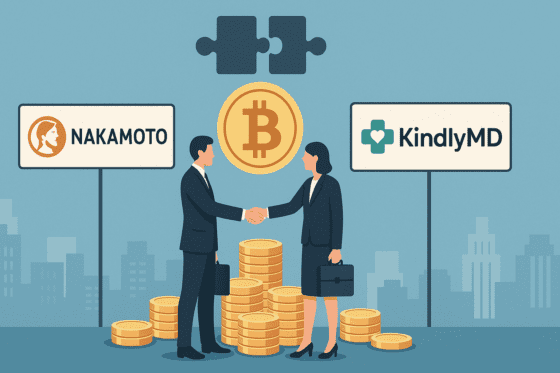 나카모토-카인들리MD 공식합병⋯ “비트코인 100만개 보유 목표”
