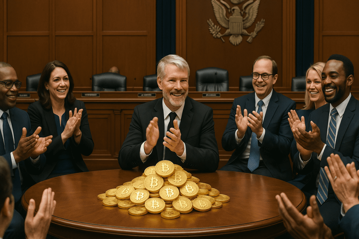 스트래티지·카르다노 등 업계 인사, 美의회 모여⋯비트코인법 지지 스트래티지·카르다노 등 업계 인사, 美의회 모여⋯비트코인법 지지