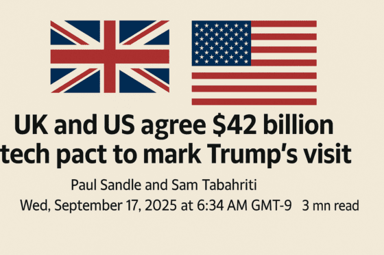 영국·미국, ‘테크 번영 협정’ 체결…57조 투자 약속