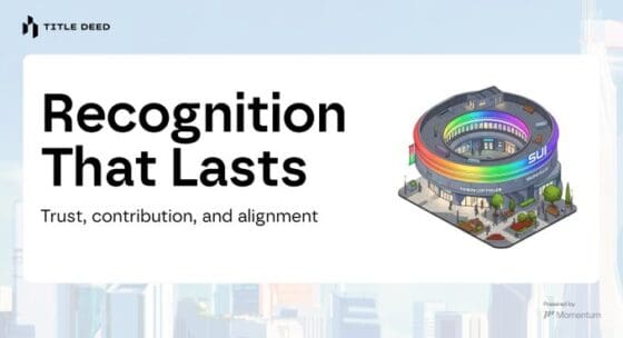 모멘텀, 수이(Sui) 생태계 기여자 대상 ‘타이틀 디드’ NFT 배포