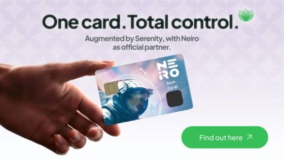 세레니티(Serenity), 네이로(NEIRO)와 ‘에스액세스(sAxess)’ 카드 출시–생체 인증으로 암호화폐 관리
