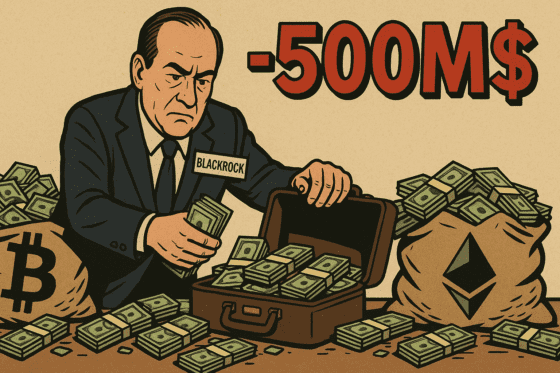 [펀드플로] 블랙록 ETF서 5억달러 유출… 비트코인·이더리움 ‘투심 냉각’