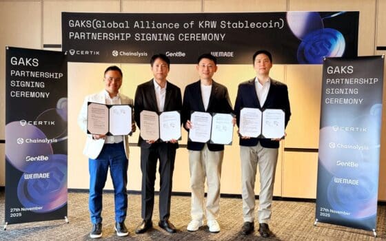 위메이드, 원화 스테이블코인 연합체 ‘GAKS’ 출범…체이널리시스·서틱과 협력