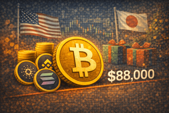 [주말 시황] 비트코인, 크리스마스 연휴 앞두고 8만8000달러 횡보 국면