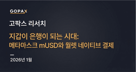 지갑이 은행이 되는 시대: 메타마스크 mUSD와 월렛 네이티브 결제-고팍스 리서치