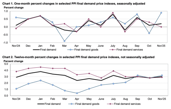 11월 생산자물가(PPI) 0.2% 상승…에너지 급등에도 물가 압력 제한