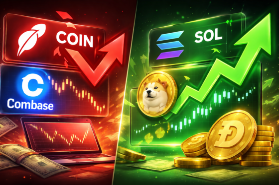 [크립토스톡] 디지털자산 법안 표류에 코인베이스·로빈후드 급락…솔라나·도지 관련주는 급등