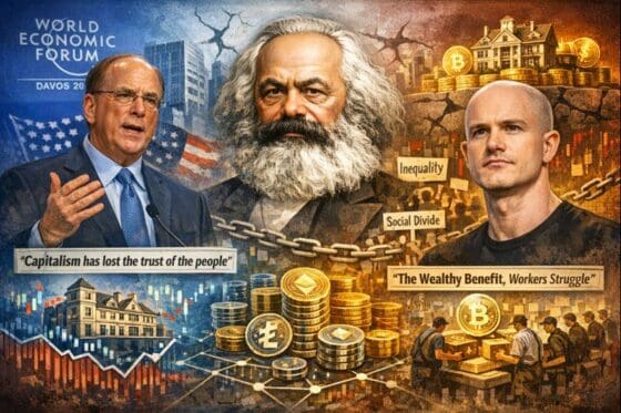 블랙록·코인베이스 수장, 다보스서 자본주의 신뢰 위기 경고