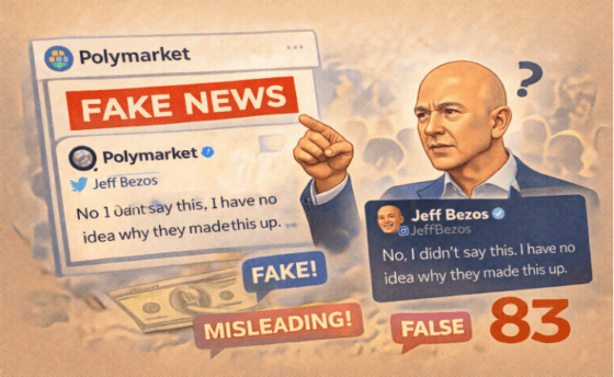 폴리마켓, 아마존 창업자 ‘가짜 뉴스’ 유포⋯베이조스 등판에 허위 사실 드러나